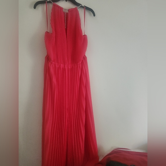 Michael kors sleeveless halterneck pleated jumpsuit coralBNWT NO LOW BALLING!!